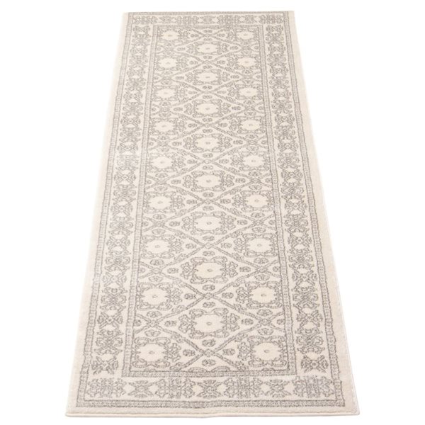 Tapis de passage d'intérieur Emma 2pi 7po x 8pi rectangulaire ivoire par ECARPET