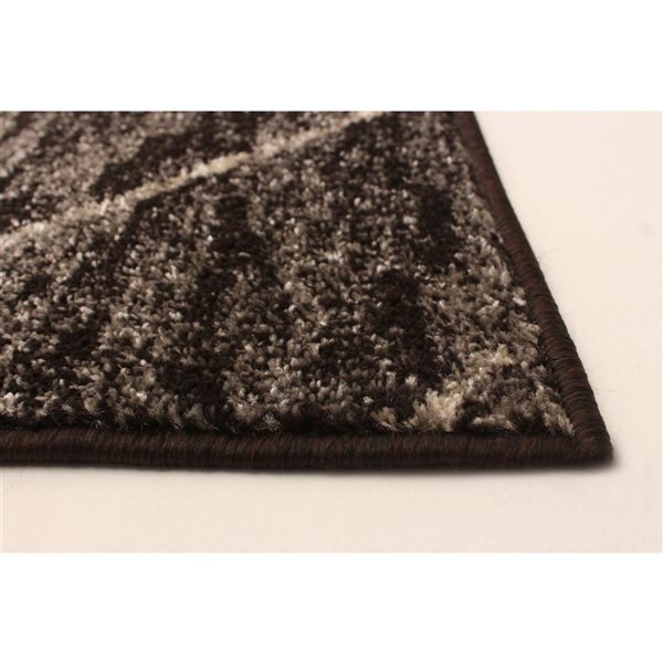 Tapis d'intérieur Devos 7pi 10po x 10pi 2po rectangulaire brun/ivoire par ECARPET