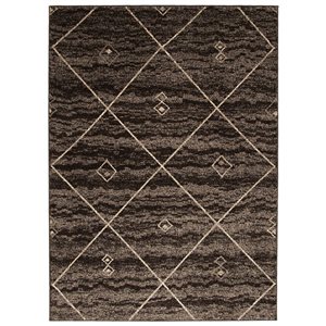 Tapis d'intérieur Devos 7pi 10po x 10pi 2po rectangulaire brun/ivoire par ECARPET