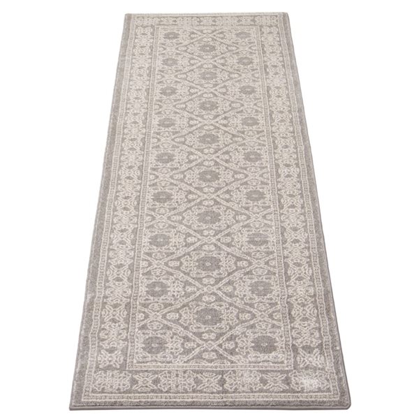 Tapis de passage d'intérieur Emma 2pi 7po x 8pi rectangulaire gris par ECARPET