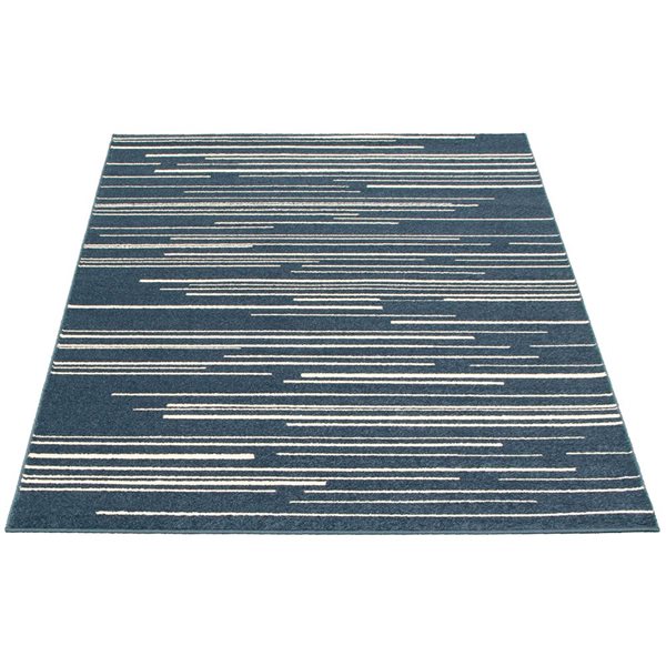 Tapis d'intérieur Fika 7pi 10po x 10pi 2po rectangulaire pétrole/crème par ECARPET