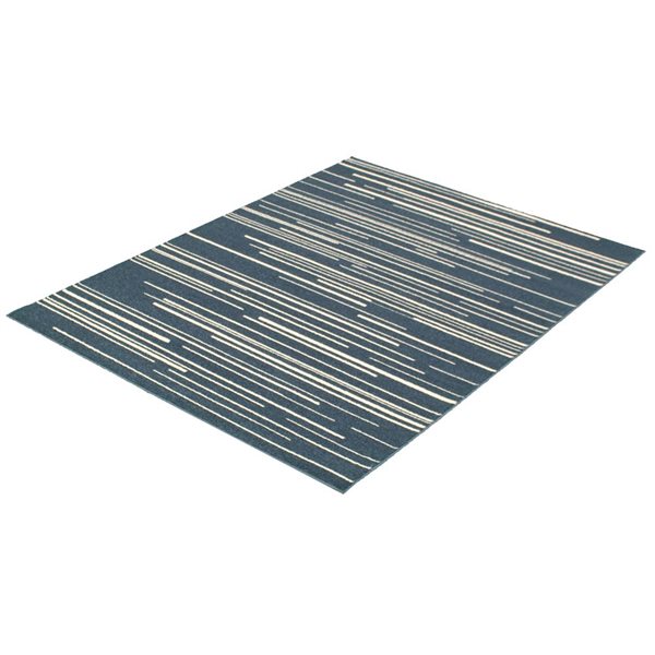 Tapis d'intérieur Fika 7pi 10po x 10pi 2po rectangulaire pétrole/crème par ECARPET