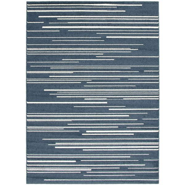 Tapis d'intérieur Fika 7pi 10po x 10pi 2po rectangulaire pétrole/crème par ECARPET