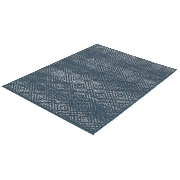 ECARPET Ember Petrol 3-ft 11-in x 5-ft 7-in Rectangular Indoor Area rug