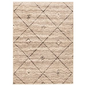 ECARPET Devos Grey/Brown 3-ft 11-in x 5-ft 7-in Rectangular Indoor Area rug