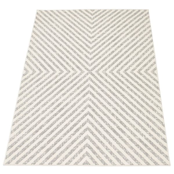 Tapis d'intérieur/extérieur Milan 4pi 7po x 6pi 7po rectangulaire gris pâle par ECARPET