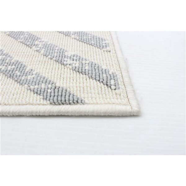 Tapis d'intérieur/extérieur Milan 4pi 7po x 6pi 7po rectangulaire gris pâle par ECARPET