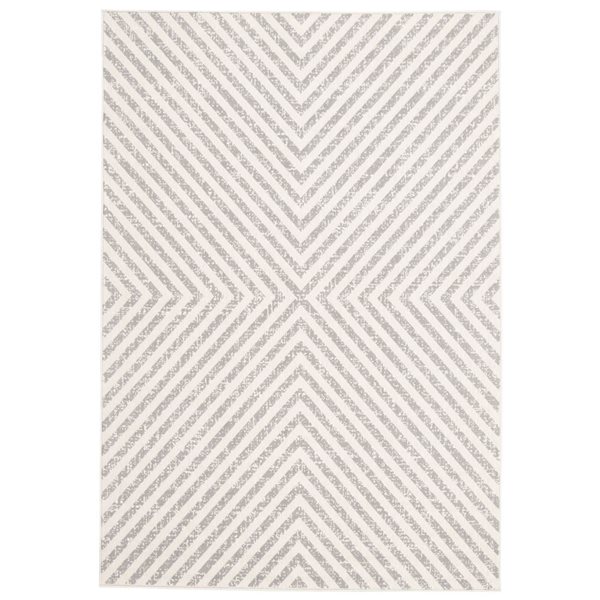 ECARPET Milan Light Grey 4-ft 7-in x 6-ft 7-in Rectangular Indoor/Outdoor Area rug