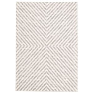 ECARPET Milan Light Grey 4-ft 7-in x 6-ft 7-in Rectangular Indoor/Outdoor Area rug