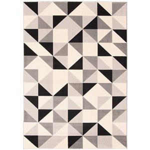 Tapis d'intérieur Delta 3pi 11po x 5pi 7po rectangulaire noir par ECARPET