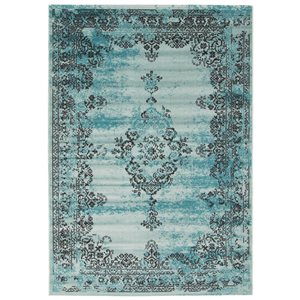 Tapis d'intérieur Dahlia 5pi 3po x 7pi 7po rectangulaire vert par ECARPET