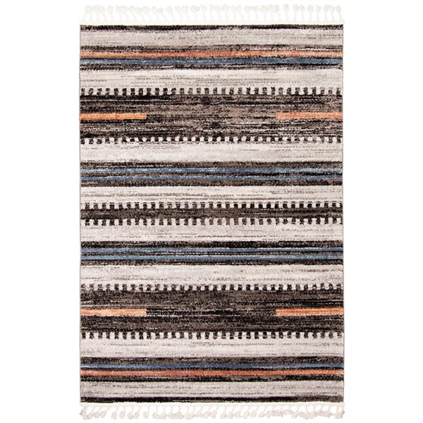 Tapis d'intérieur Kybella Linear 7pi 10po x 10pi 5po rectangulaire ivoire par ECARPET