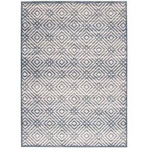 ECARPET Ember Petrol/Silver 7-ft 10-in x 10-ft 2-in Rectangular Indoor Area rug