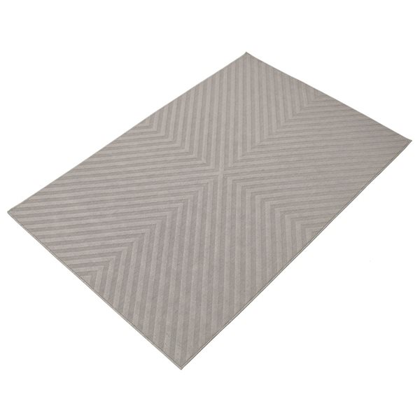 ECARPET Milan Grey 5-ft 3-in x 7-ft 7-in Rectangular Indoor/Outdoor Area rug