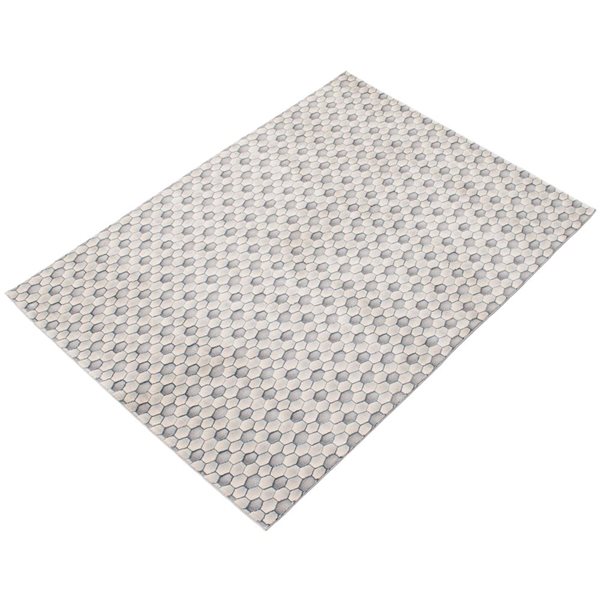 ECARPET London Grey 6-ft 7-in x 9-ft 6-in Rectangular Indoor Area rug