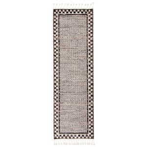 ECARPET Kybella Quattro Ivory 2-ft 7-in x 8-ft 4-in Rectangular Indoor Runner