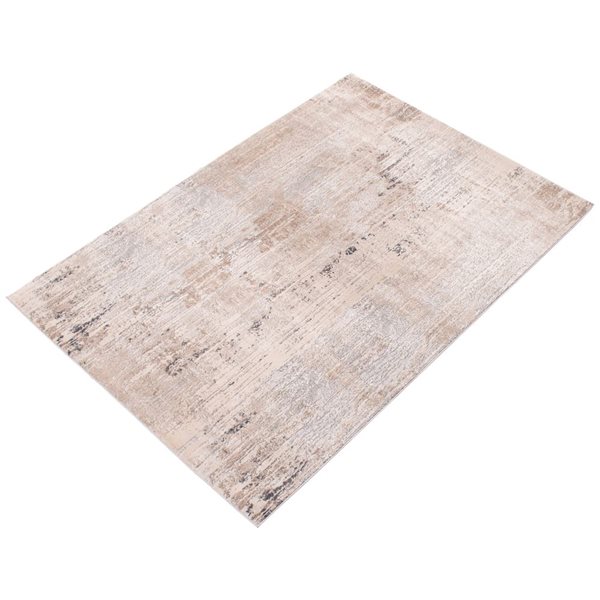 ECARPET Ethan Taupe 6-ft 7-in x 9-ft 6-in Rectangular Indoor Area rug