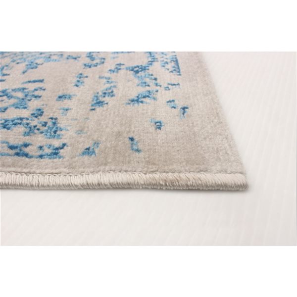 ECARPET Dawson Blue 2-ft 8-in x 4-ft 11-in Rectangular Indoor Area rug