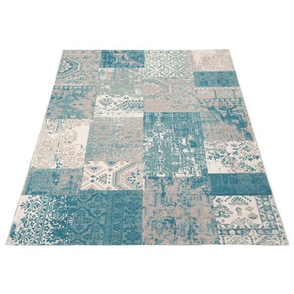 ECARPET Emira Green 4-ft 7-in x 6-ft 7-in Rectangular Indoor Area rug