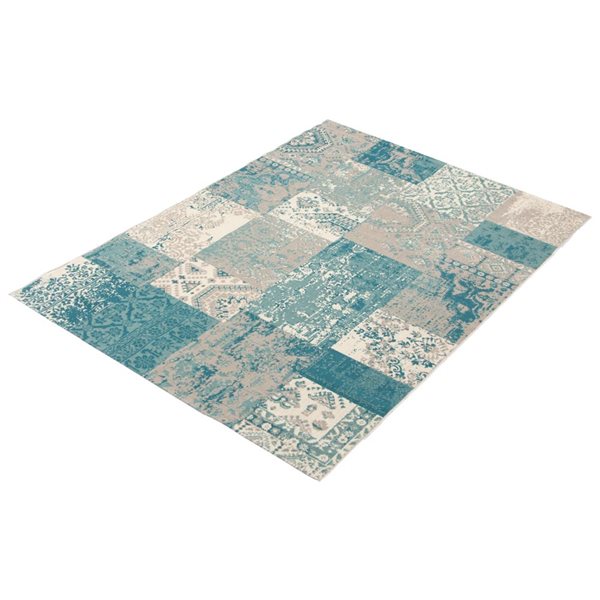 ECARPET Emira Green 4-ft 7-in x 6-ft 7-in Rectangular Indoor Area rug