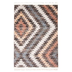 ECARPET Kybella Sun Taupe 7-ft 10-in x 10-ft 5-in Rectangular Indoor Area rug