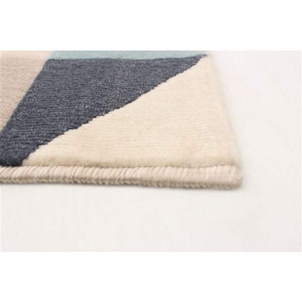 Tapis d'intérieur Delta 2pi 8po x 4pi 11po rectangulaire bleu par ECARPET