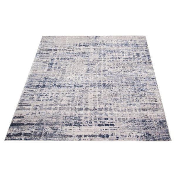 ECARPET Evra Blue 3-ft 11-in x 5-ft 7-in Rectangular Indoor Area rug