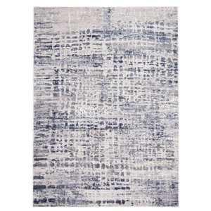 ECARPET Evra Blue 3-ft 11-in x 5-ft 7-in Rectangular Indoor Area rug