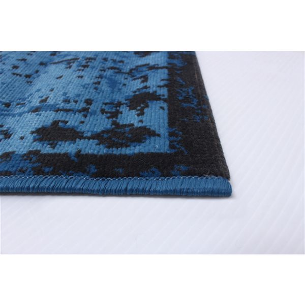 ECARPET Isabella Blue 4-ft 7-in x 6-ft 7-in Rectangular Indoor Area rug