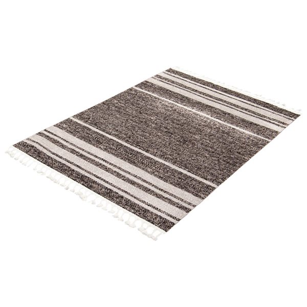 Tapis d'intérieur Kybella Earth 5pi 2po x 7pi 5po rectangulaire taupe/ivoire par ECARPET