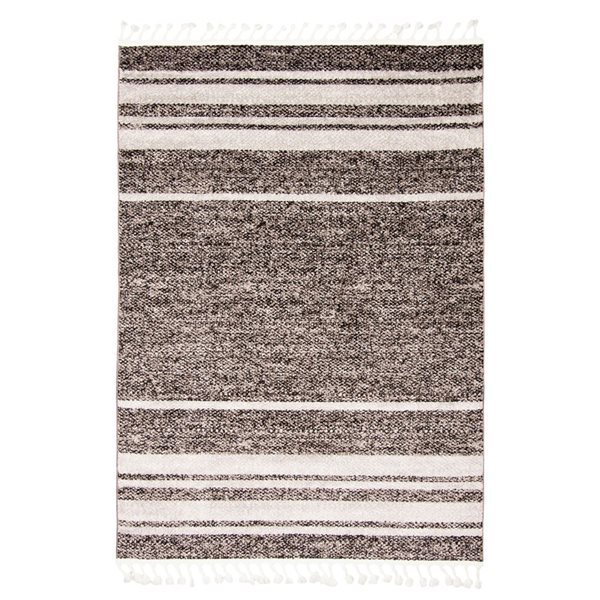 ECARPET Kybella Earth Taupe/Ivory 5-ft 2-in x 7-ft 5-in Rectangular Indoor Area rug