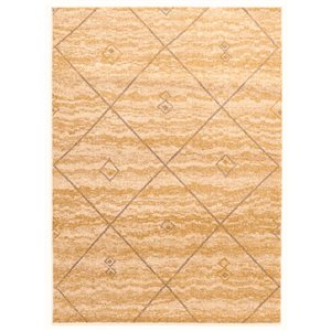 ECARPET Devos Ivory/Gold 3-ft 11-in x 5-ft 7-in Rectangular Indoor Area rug
