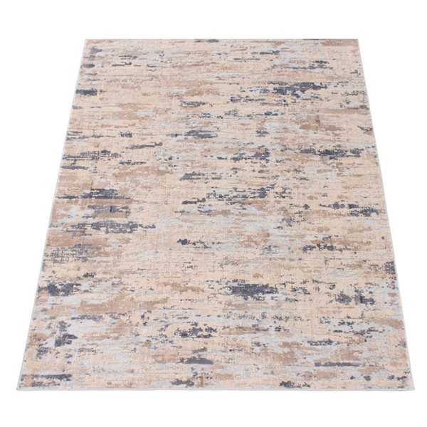 ECARPET Devin Grey 6-ft 7-in x 9-ft 6-in Rectangular Indoor Area rug