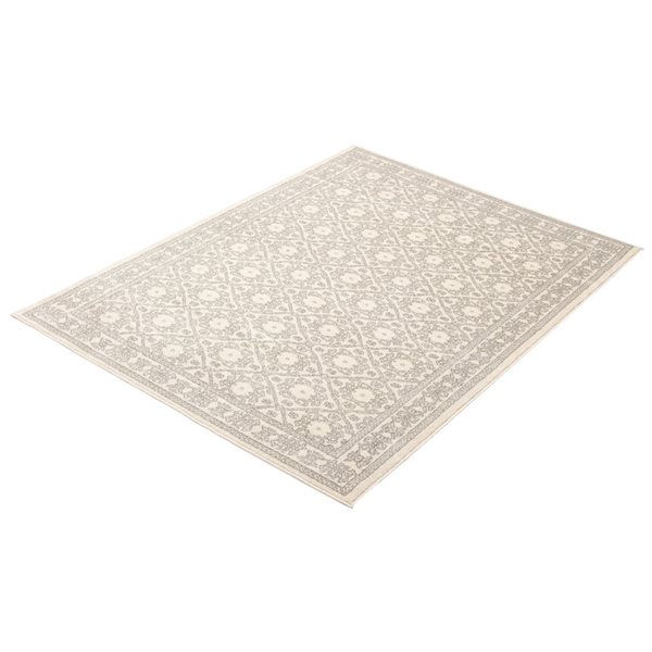 Tapis d'intérieur Emma 6pi 7po x 9pi 6po rectangulaire ivoire par ECARPET