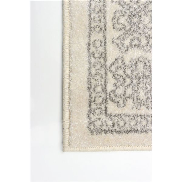 Tapis d'intérieur Emma 6pi 7po x 9pi 6po rectangulaire ivoire par ECARPET