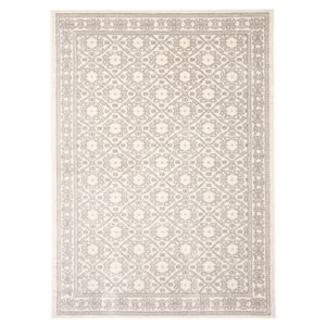 ECARPET Emma Ivory 6-ft 7-in x 9-ft 6-in Rectangular Indoor Area rug