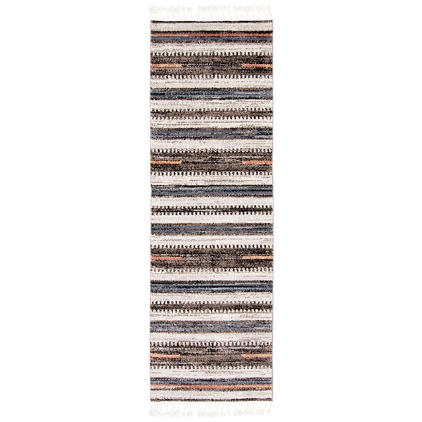 Tapis de passage d'intérieur Kybella Linear 2pi 7po x 8pi 4po rectangulaire ivoire par ECARPET