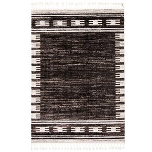 Tapis d'intérieur Kybella Harmony 5pi 2po x 7pi 5po rectangulaire noir par ECARPET