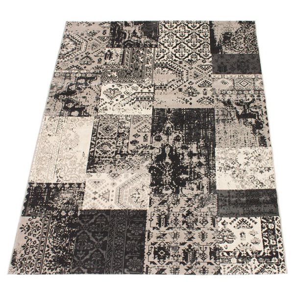 ECARPET Emira Grey 4-ft 7-in x 6-ft 7-in Rectangular Indoor Area rug