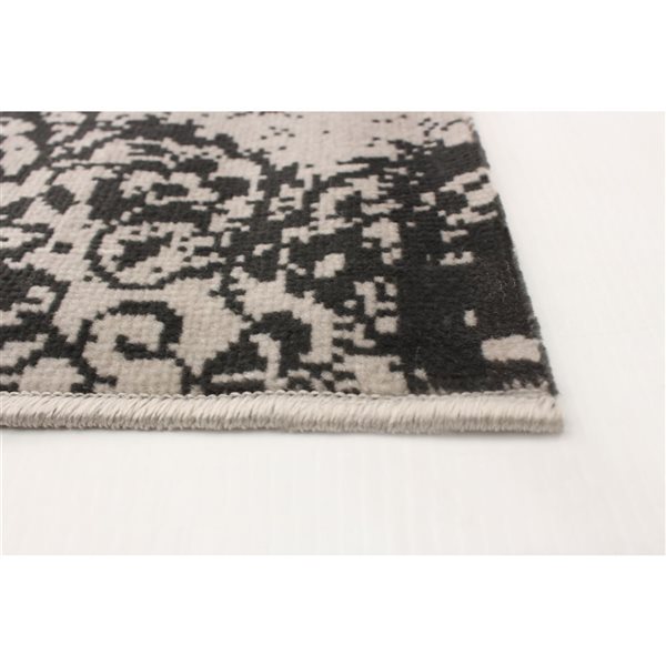 ECARPET Emira Grey 4-ft 7-in x 6-ft 7-in Rectangular Indoor Area rug