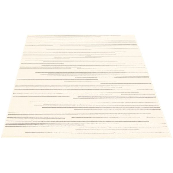 Tapis d'intérieur Fika 5pi 3po x 7pi 3po rectangulaire crème/argent par ECARPET