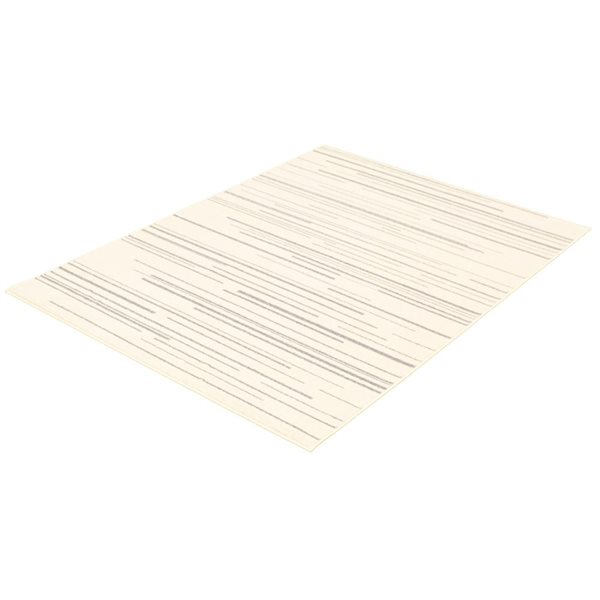 Tapis d'intérieur Fika 5pi 3po x 7pi 3po rectangulaire crème/argent par ECARPET