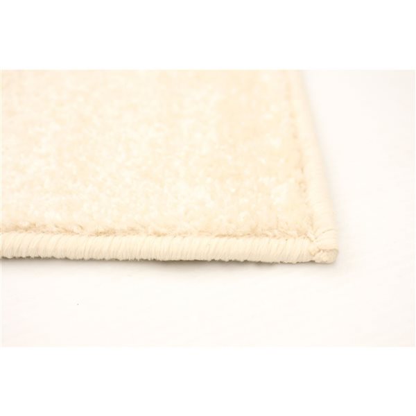 Tapis d'intérieur Fika 5pi 3po x 7pi 3po rectangulaire crème/argent par ECARPET