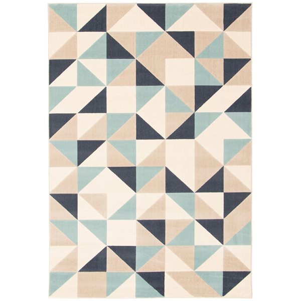 ECARPET Delta Blue 5-ft 3-in x 7-ft 7-in Rectangular Indoor Area rug