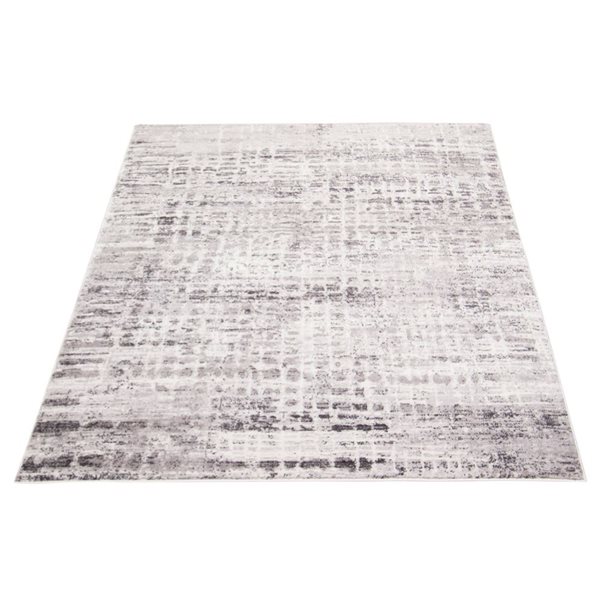 Tapis d'intérieur Evra 3pi 11po x 5pi 7po rectangulaire gris par ECARPET