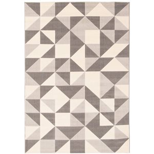 Tapis d'intérieur Delta 5pi 3po x 7pi 7po rectangulaire gris par ECARPET