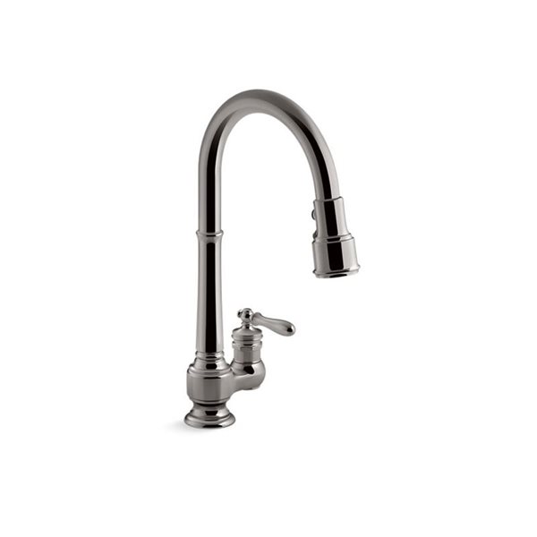 Kohler Artifacts Vibrant Titanium Deck Mount Kitchen Faucet With Pull Down Spout 99260 Tt Rona 6952