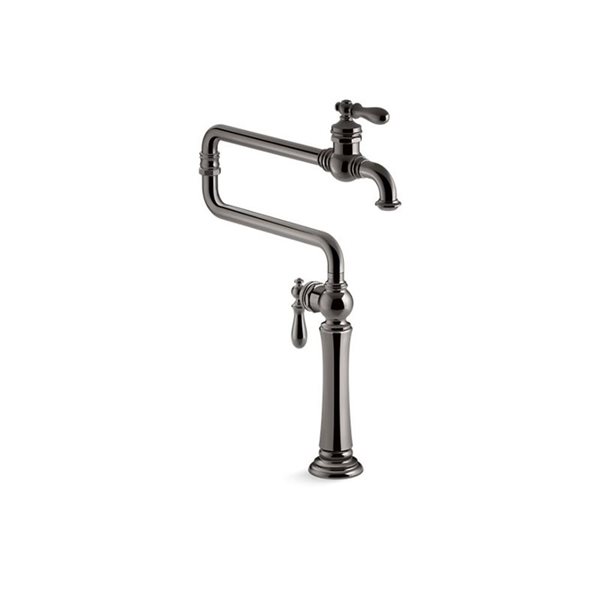 KOHLER Artifacts Vibrant Titanium 2Handle Deck Mount Pot Filler Faucet