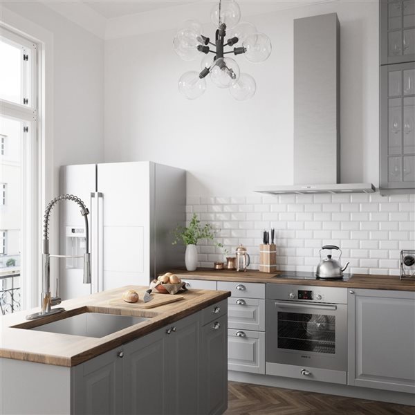 VIGO Laurelton Chrome 1-Handle Deck Mount Pull-Down Kitchen Faucet (Deck Plate Included)