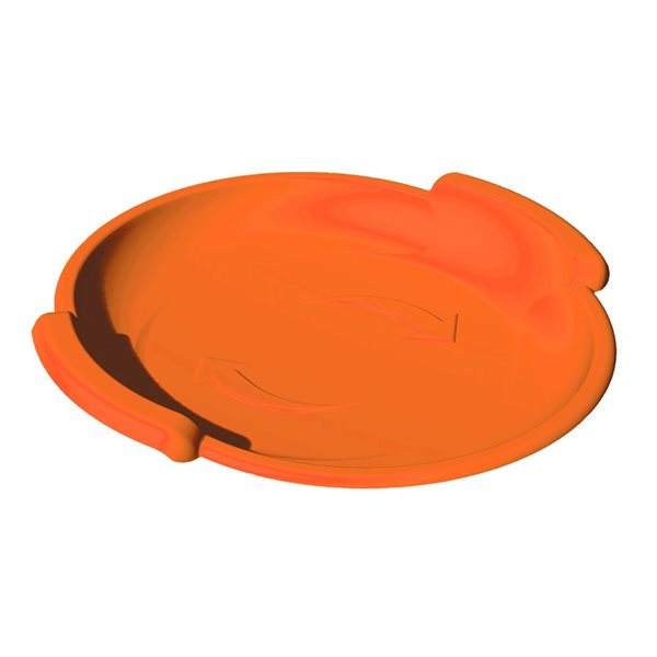 Superio 24-in x 24-in Orange Plastic Snow Sled